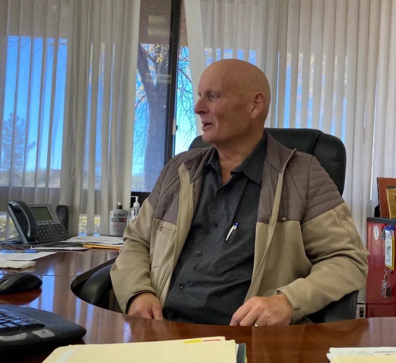 Brent Westmoreland, executive director of the Camino Real Regional Utility Authority, sits in his office on Monday, Dec. 4.