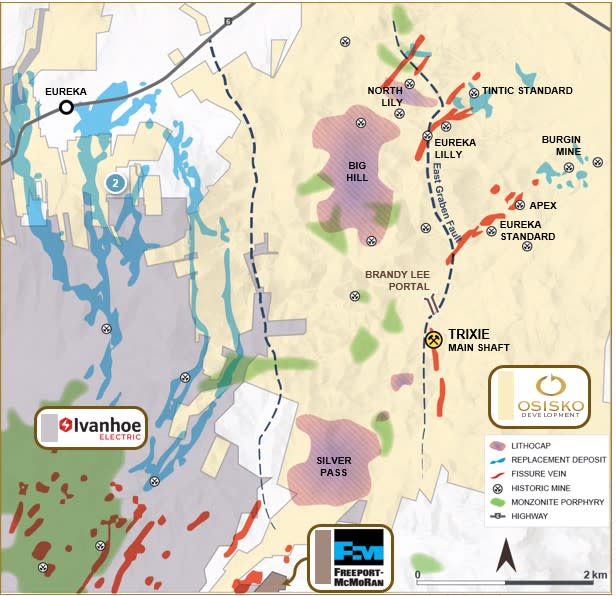 Property wide mineralization and exploration targets