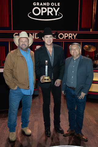 <p>Grand Ole Opry, photos by Chris Hollo</p> Garth Brooks, Jon Pardi and Dan Rogers of the Opry in Nashville on Oct. 24, 2023