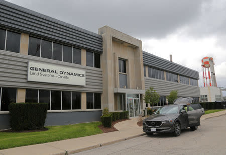 A building on the grounds of the General Dynamics Land Systems - Canada factory is seen in London, Ontario, Canada October 23, 2018. REUTERS/Chris Helgren