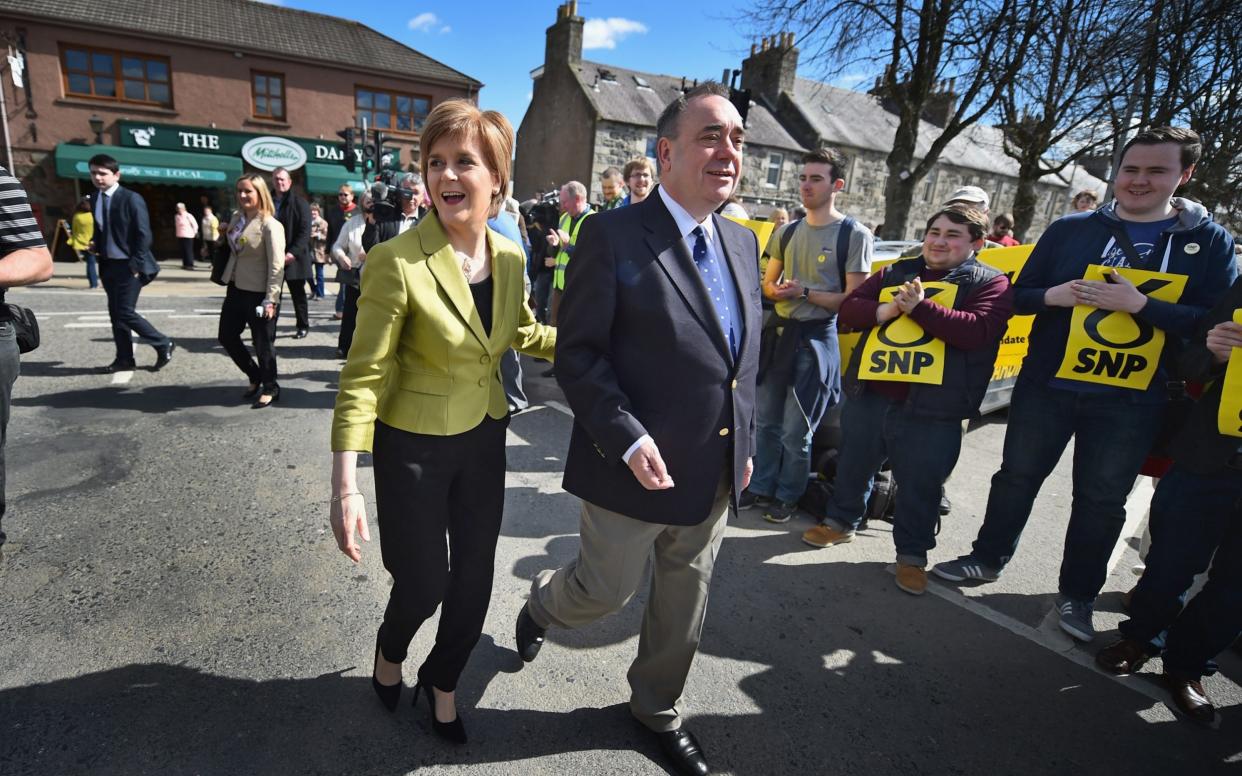 The former allies, now rivals, met to discuss allegations against Mr Salmond -  Jeff J Mitchell/Getty Images