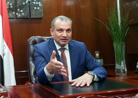 Khaled Saddeek, Executive Director of the Informal Settlement Development Fund (ISDF), speaks during an interview with Reuters at his office in Cairo, Egypt September 18, 2018. REUTERS/Mahmoud Mourad