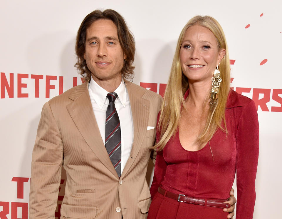 LOS ANGELES, CALIFORNIA - JANUARY 04: Brad Falchuk and Gwyneth Paltrow attend the Los Angeles Premiere Of Netflix's "The Brothers Sun" at Netflix Tudum Theater on January 04, 2024 in Los Angeles, California. (Photo by Gregg DeGuire/FilmMagic)