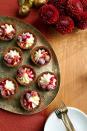 <p><strong>Recipe: <a href="https://www.southernliving.com/recipes/mini-cranberry-cheesecake-pies" rel="nofollow noopener" target="_blank" data-ylk="slk:Mini Cranberry-Cheesecake Pies;elm:context_link;itc:0;sec:content-canvas" class="link ">Mini Cranberry-Cheesecake Pies</a></strong></p> <p>These festive little bites adorned many of our readers’ Thanksgiving tables, and one even said “everyone should make them.” Sugared cranberries and a touch of orange zest are the prettiest toppings.</p>