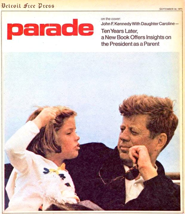 <p>Nearly 10 years after the president’s assassination, military aide Maj. Gen. Chester Clifton and White House photographer Cecil Stoughton published an intimate book about the president and his family, <em>The Memories JFK 1961-1963</em>. The book captured how hard the Kennedys worked to care out family time. The president, who couldn’t lift Caroline, 5, and John, 2, because of his bad back, read to them told them many stories, and the children often visited the Oval Office during his time there.</p>