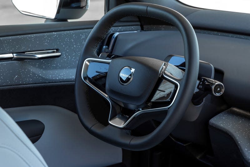 Interior shot of a 2025 Volvo EX30 in Particle