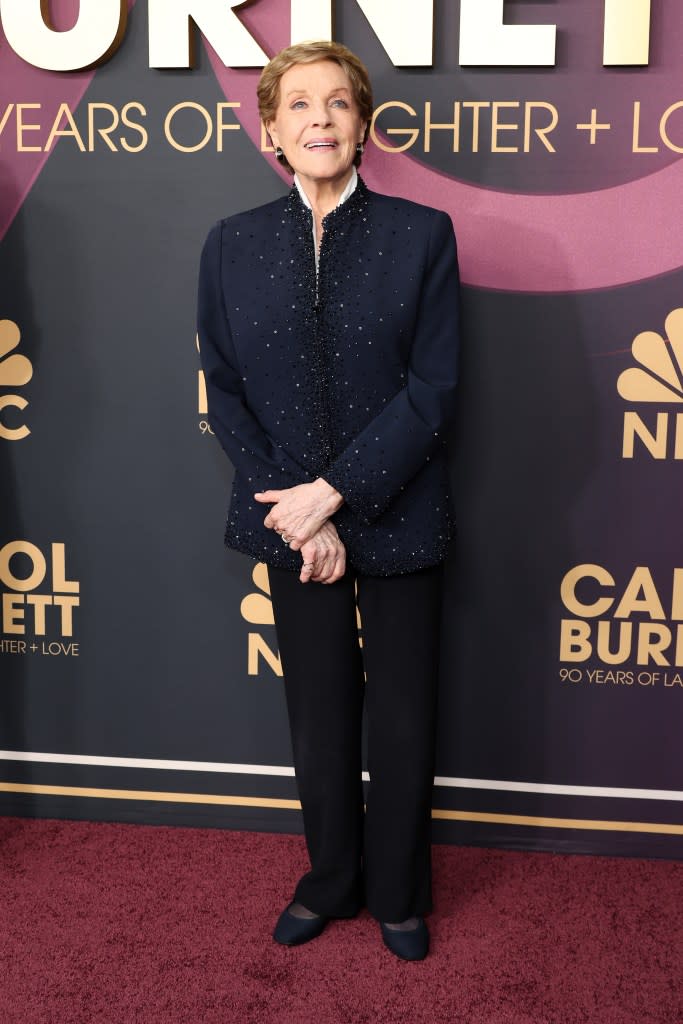 Julie Andrews attends NBC’s “Carol Burnett: 90 Years of Laughter + Love.” WireImage