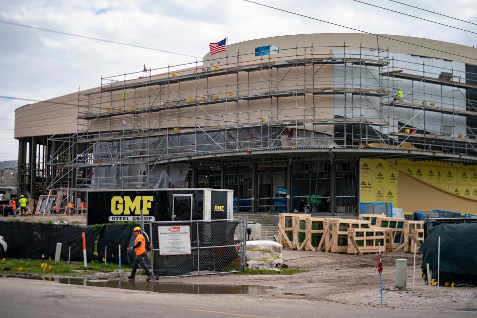 Construction continues on the new Gulfshore Playhouse in Naples on Friday, Jan. 12, 2024.