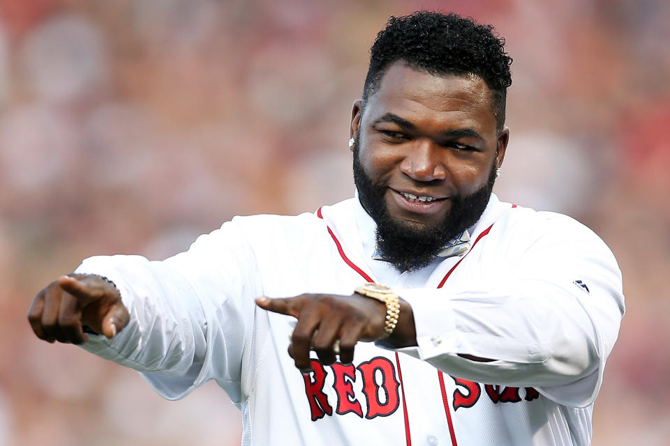 Former Boston Red Sox player David Ortiz during his jersey number retirement ceremony on June 23. (Photo: Adam Glanzman via Getty Images)
