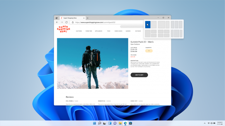 Windows 11 sumará opciones para distribuir ventanas como mosaicos en pantalla