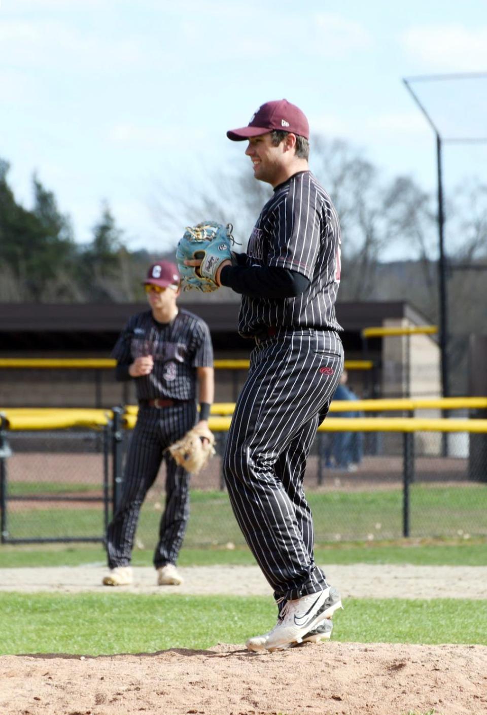 Charlevoix junior Hunter Lemerand completed a six-inning, 13 strikeout perfect game Friday in a 7-0 win over Marion in Evart.