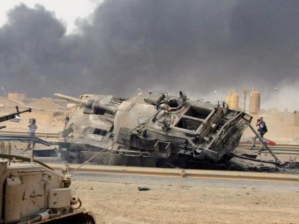 Abrams tank destroyed Iraq Baghdad