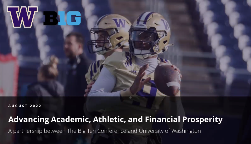 The feature slide on the Washington presentation. (Obtained by Yahoo Sports)