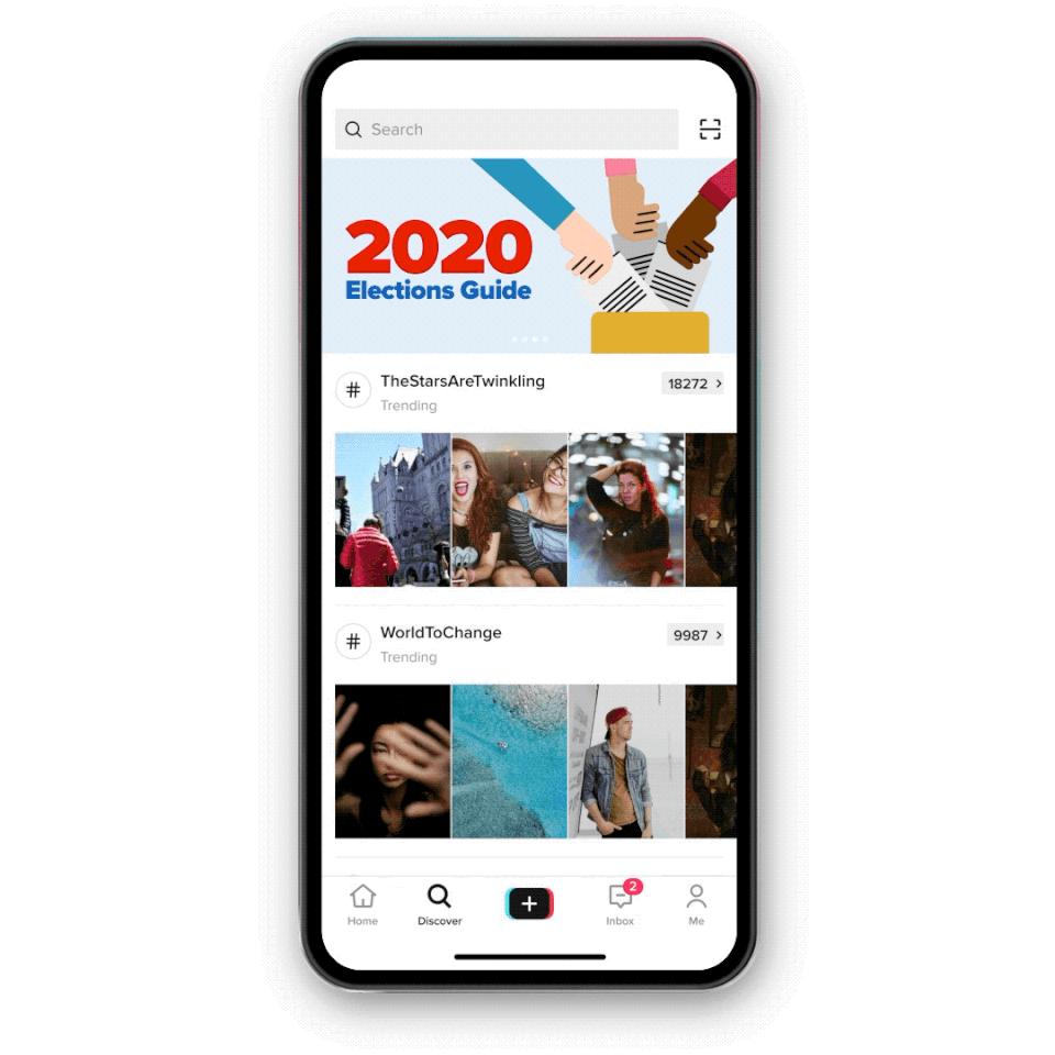 The election guide will appear in the app's Discover page.