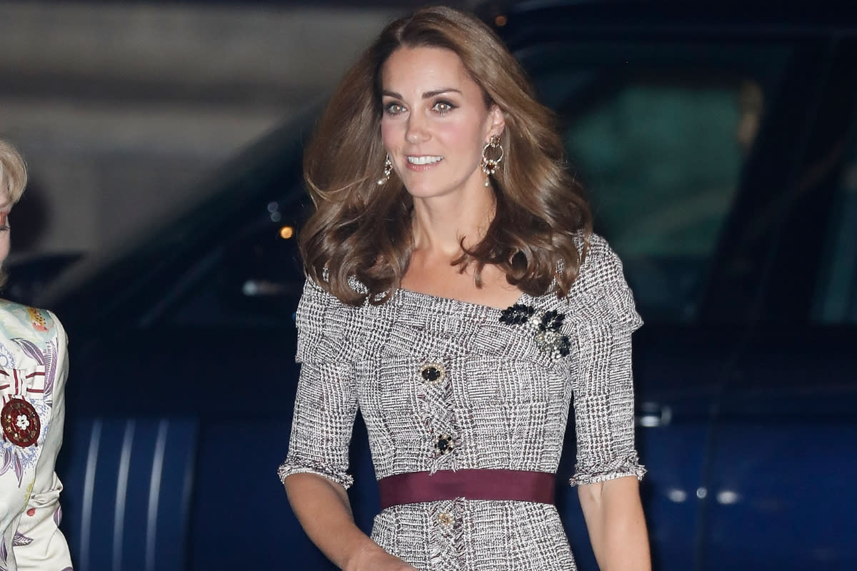 The Duchess of Cambridge arrives at the V&A (Getty)