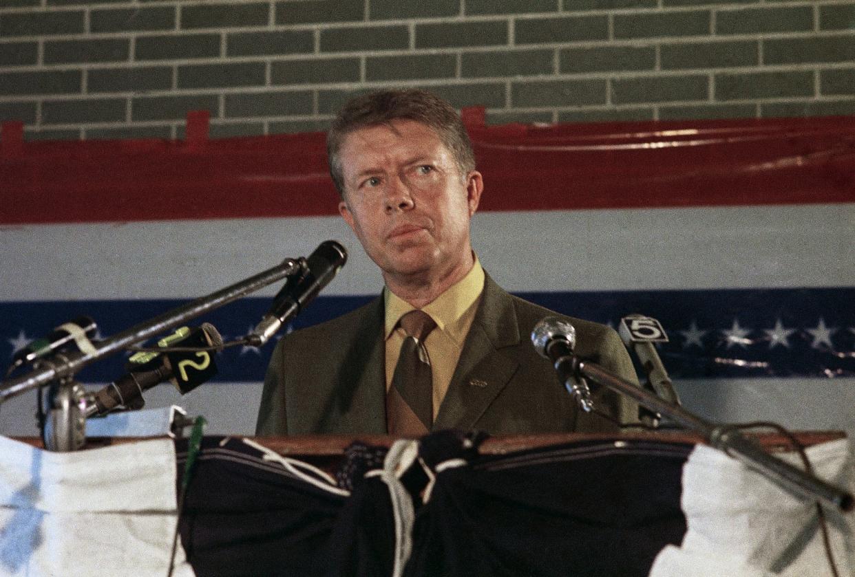Jimmy Carter, the winner in Georgia's runoff primary in the Democratic party to determine the party's candidate for the November election for governor, speaks in 1970.