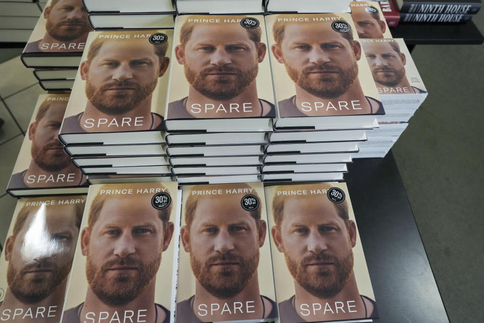 Photo by: John Nacion/STAR MAX/IPx 2023 1/11/23 Prince Harry's book entitled 'Spare' on sale for 30% off at Barnes and Noble on January 11, 2023 in New York City.