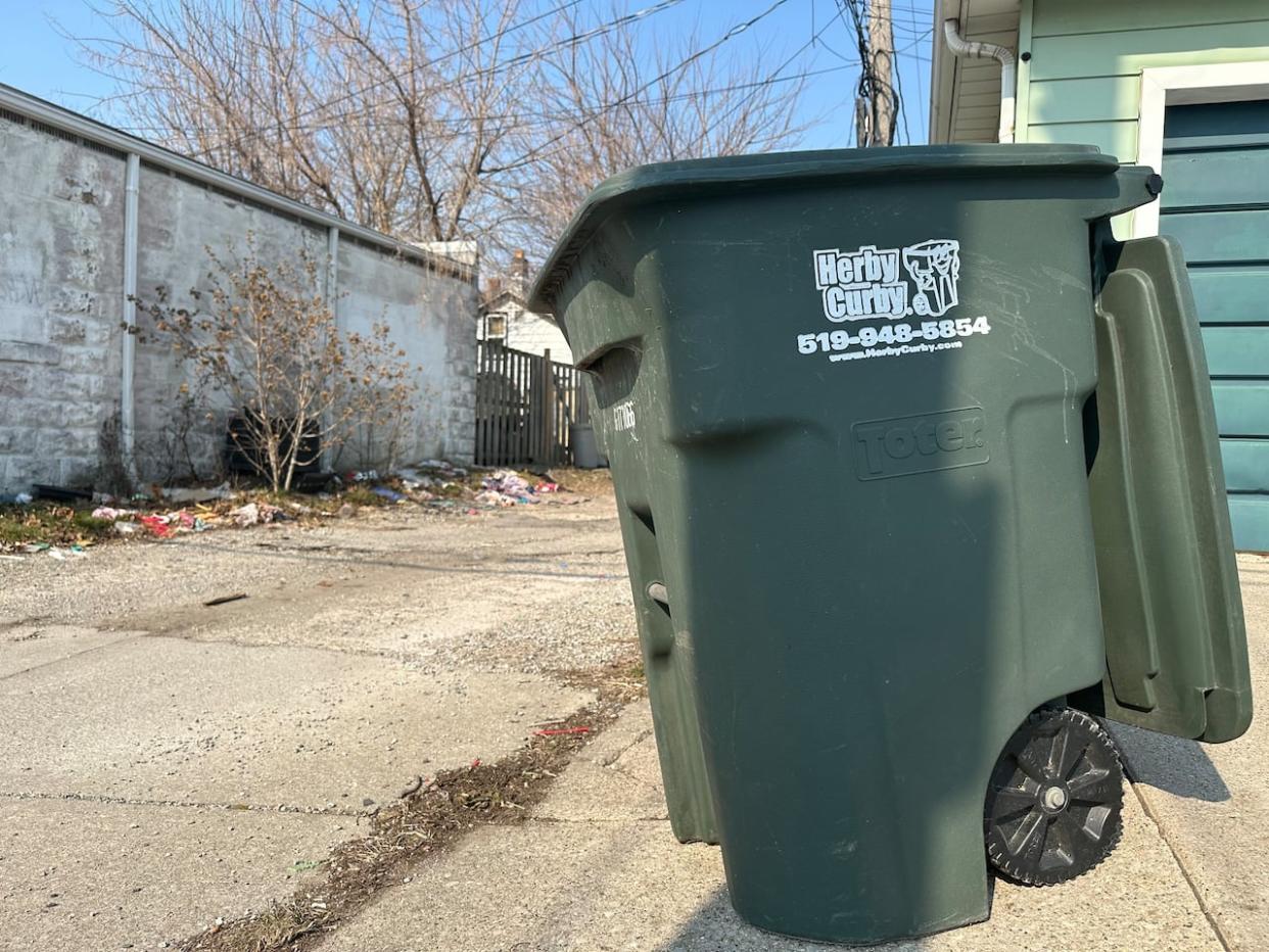 The City of Windsor has opted to nix alleyway garbage collection beginning April 1, 2025.  (Jennifer La Grassa/CBC - image credit)