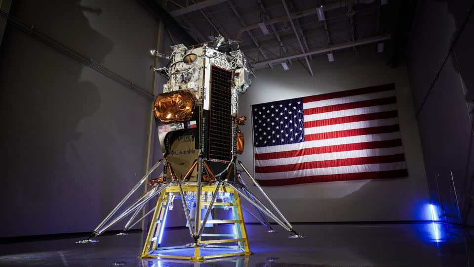 Nicknamed Odie, the spacecraft is roughly the size of a telephone booth and equipped with its own engine. Houston-based Intuitive Machines developed the Nova-C moon lander under a NASA initiative. - NASA