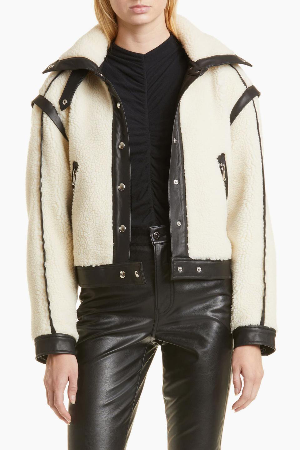 Anita Faux Shearling Moto Jacket