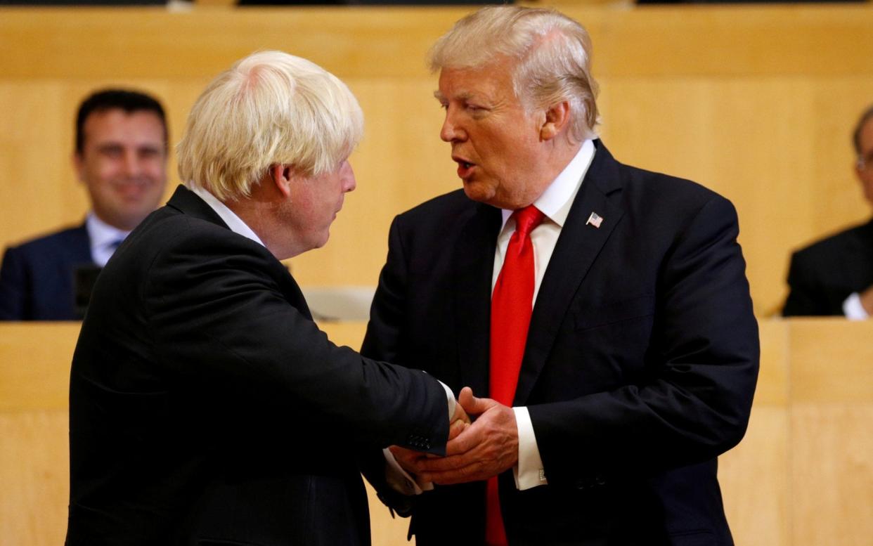 Boris Johnson meeting Donald Trump when he was Foreign Secretary - REUTERS