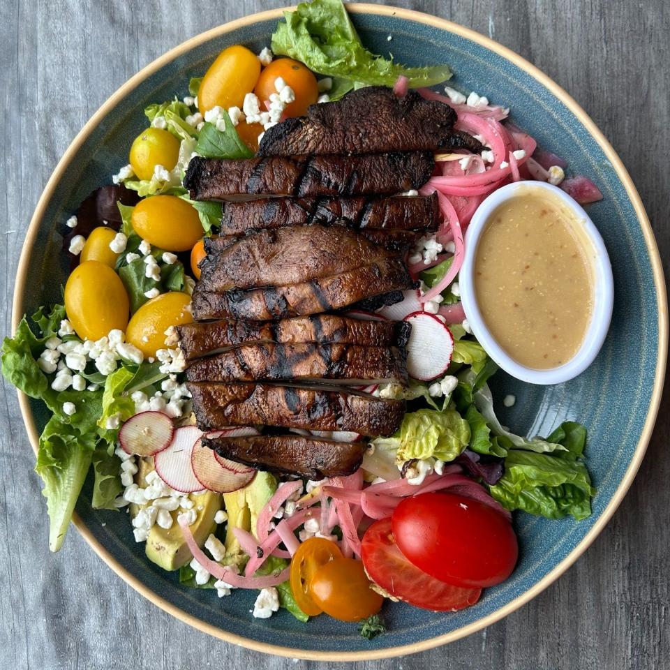 Try the Farmers Market Salad with Portobello mushroom at Bittersweet Farm.