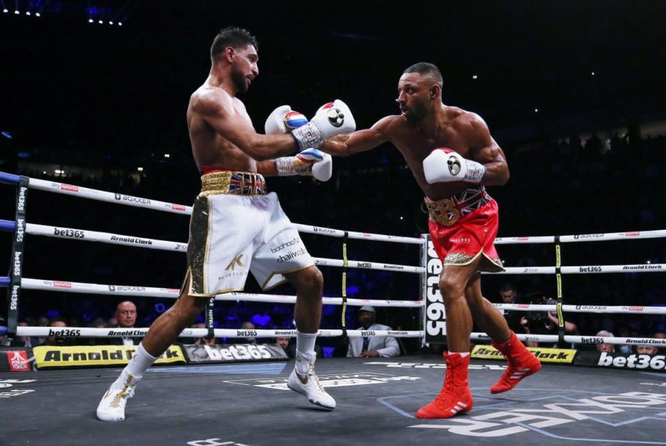 In his final fight, Khan was stopped by longtime rival Brook in February 2022 (Getty Images)