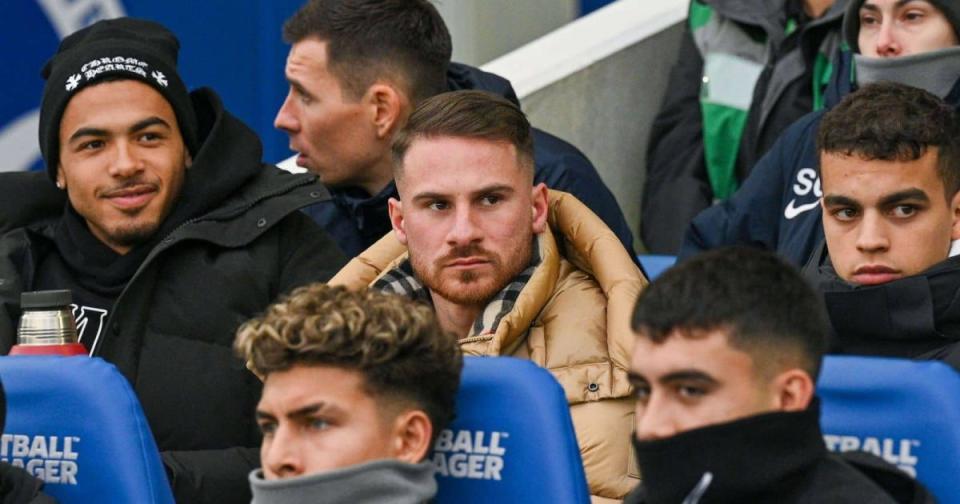 Alexis Mac Allister of Brighton watches from the stands as he was suspended for the Premier League match between Brighton &amp; Hove Albion and AFC Bournemouth at The American Express Community Stadium , Brighton Credit: Alamy