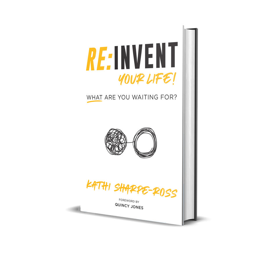 This book cover image released by The Reinvention Exchange shows “Re: Invent Your Life! What are waiting for?" The self-published, self-help guide includes 30 interviews with executives to artists on their a-ha moments. (The Reinvention Exchange via AP)