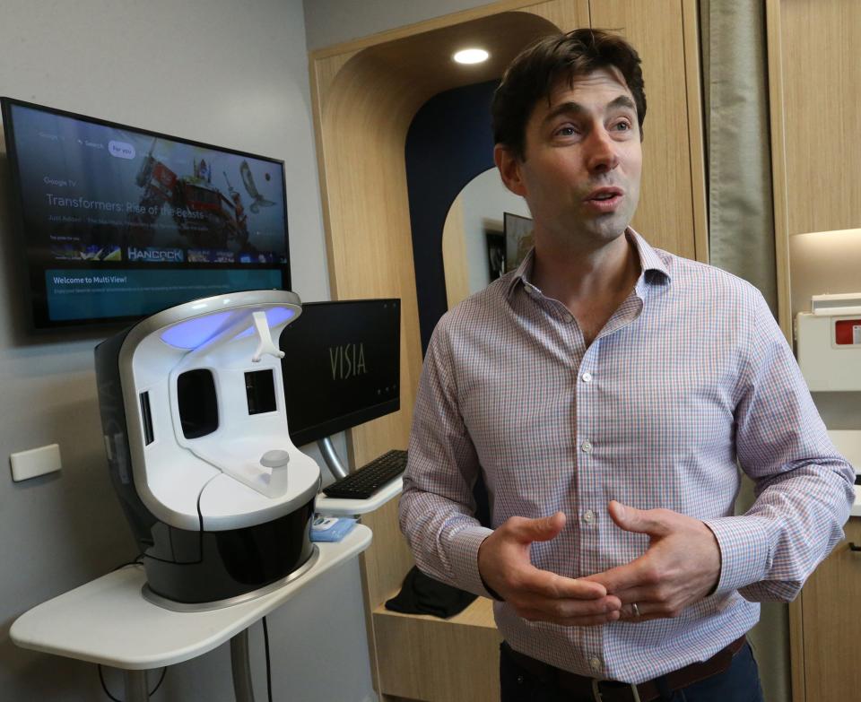 CEO Max Puyanic shows off state of the art equipment in each exam room of the newly opened Optima Dermatology in Stratham. They offer medical, surgical, and cosmetic dermatology services.