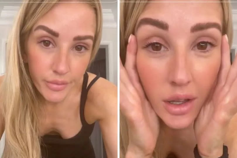 Ellie shows off her new brows to her TikTok followers