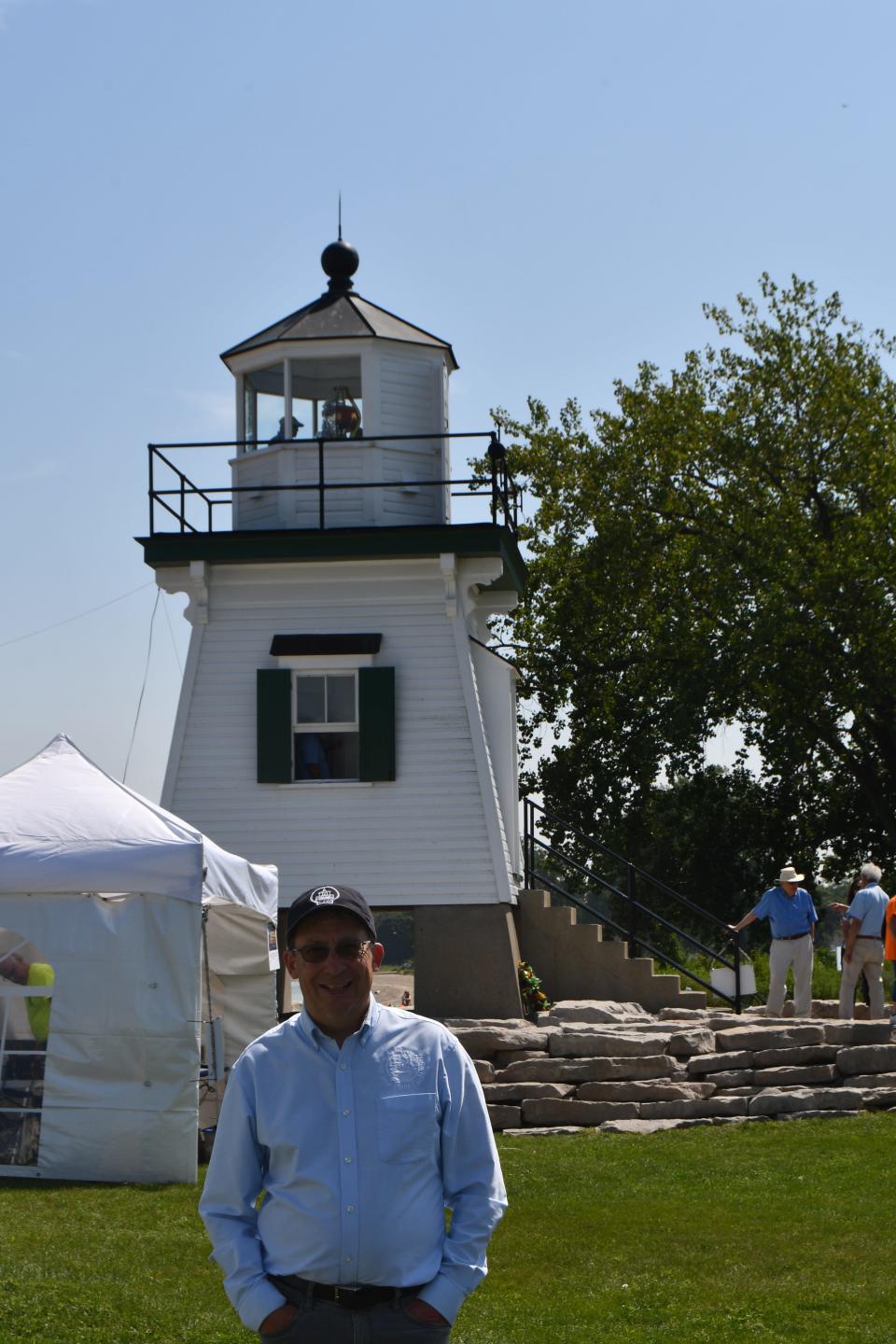 Rich Norgard, president of the Port Clinton Lighthouse Conservancy, attended the lighthouse festival.