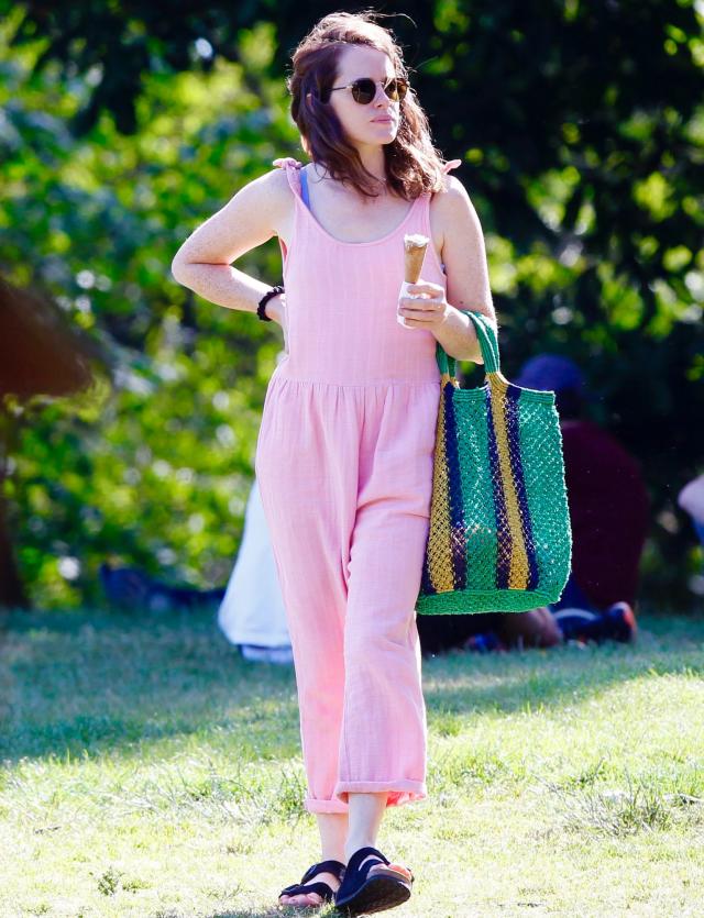 Selena Gomez Wears Flared Wrangler Overalls in Los Angeles