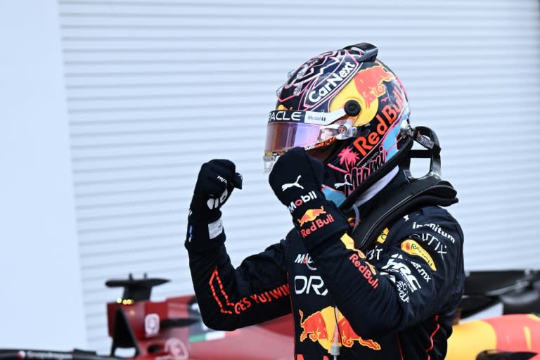 Max Verstappen recorded his third victory of the season (AFP/Brendan SMIALOWSKI)