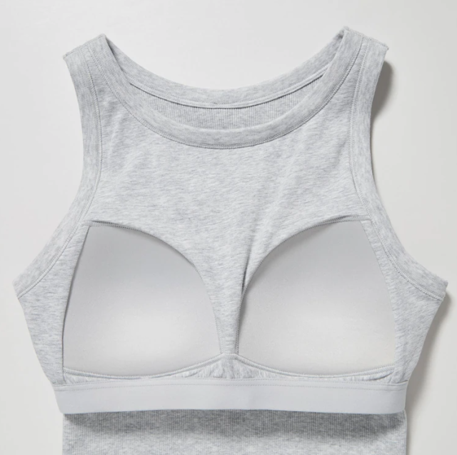 Uniqlo AIRism Cotton Cropped Ribbed Bra Top, Women's Fashion, Tops,  Sleeveless on Carousell