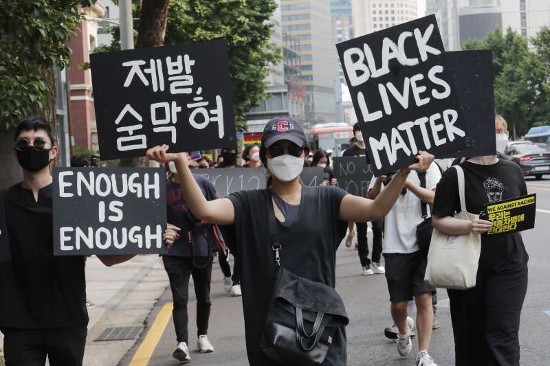 佛洛伊德案：全球反種族主義示威，南韓首爾也有示威（AP）