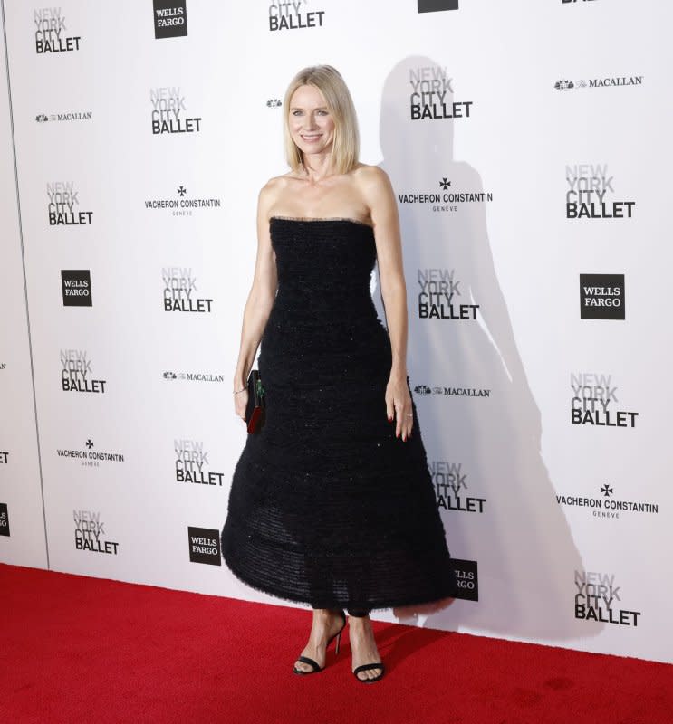 Naomi Watts attends the New York City Ballet Fall Gala in October. File Photo by John Angelillo/UPI