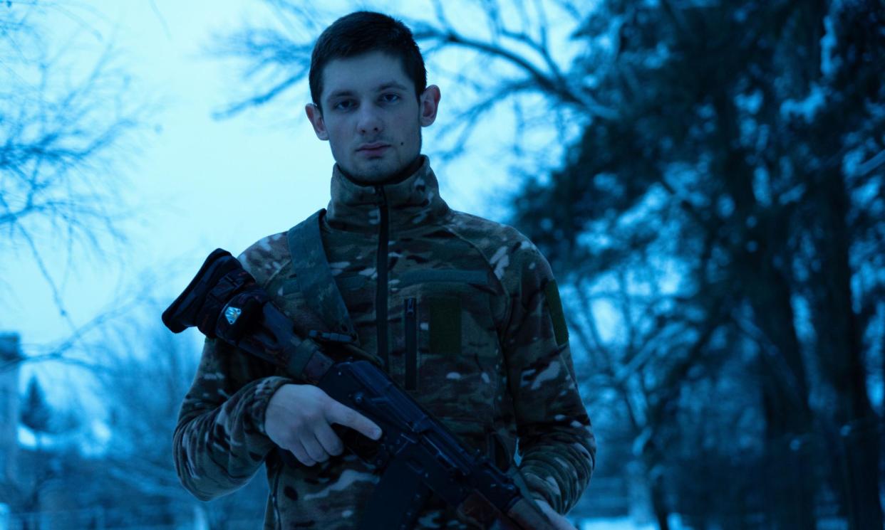 <span>So close up, grotesque and frantic … Maksym, 19, in Enemy in the Woods.</span><span>Photograph: Jamie Roberts/BBC/Hoyo Films Ltd</span>