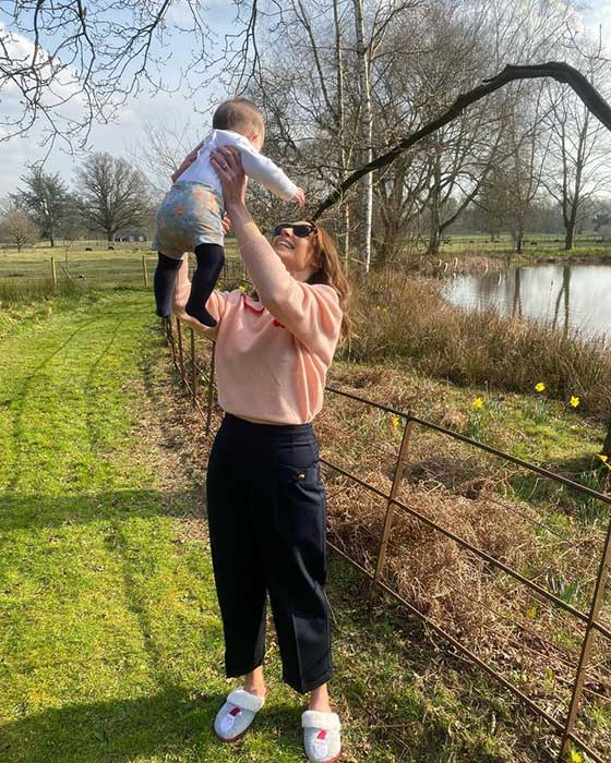 Alex Jones with baby Annie