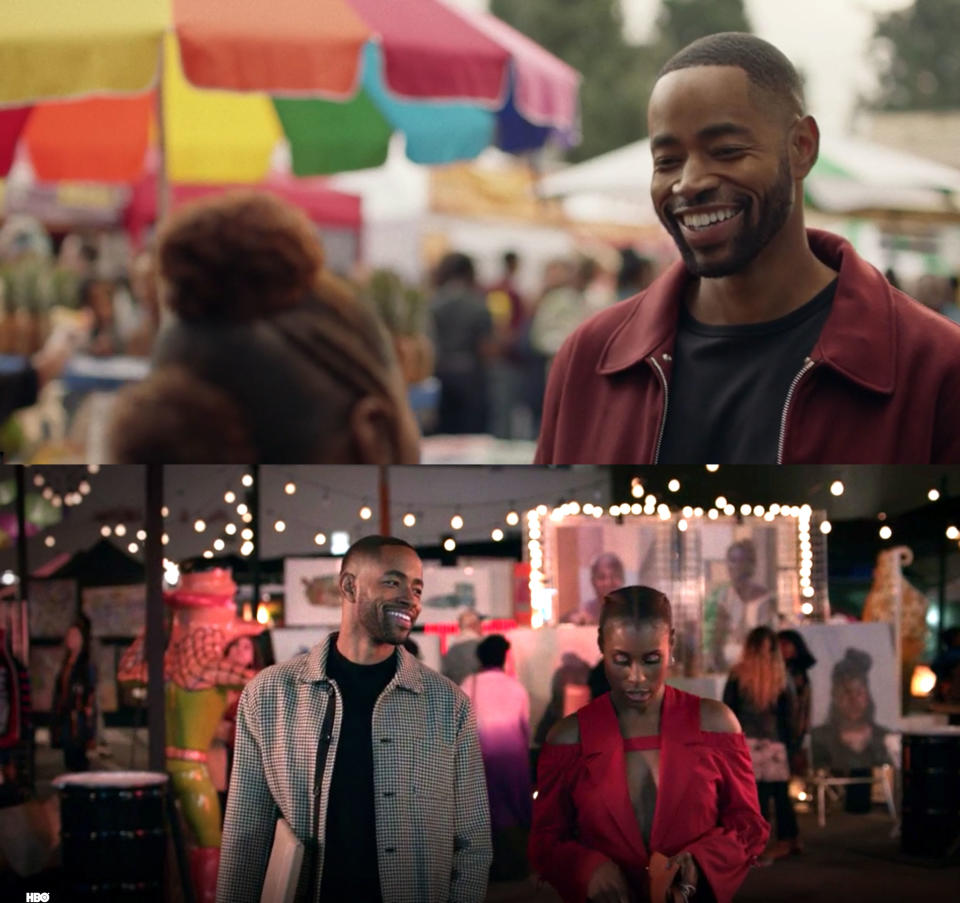 Jay Ellis as Lawrence in "Insecure" with Issa