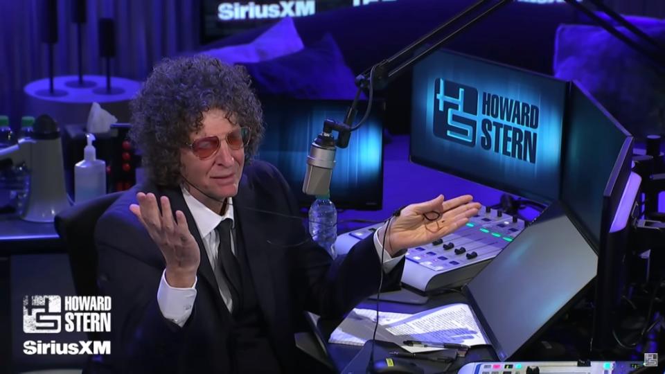 Howard Stern on his SiriusXM radio show. The Howard Stern Show/YouTube