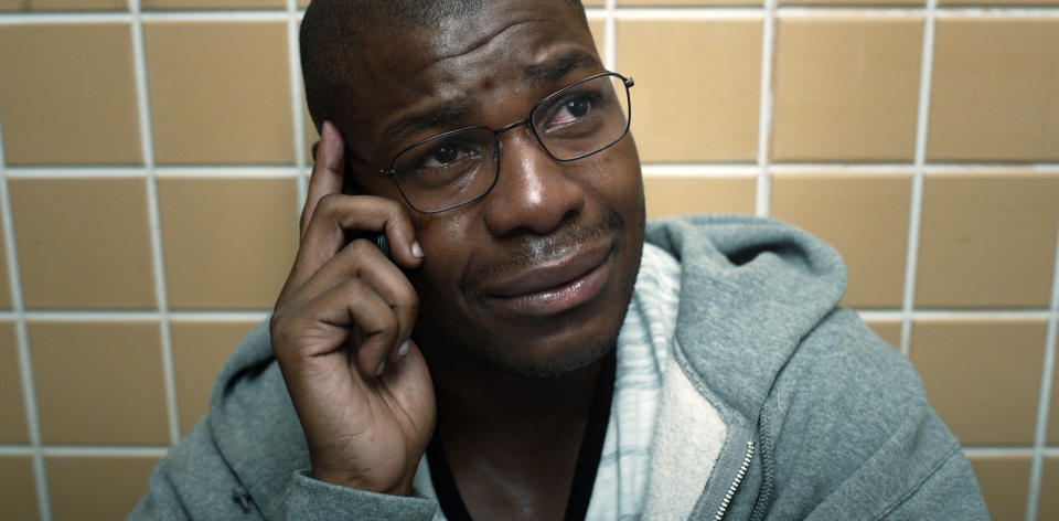 This image released by Bleecker Street shows John Boyega in a scene from "Breaking." (Bleecker Street via AP)