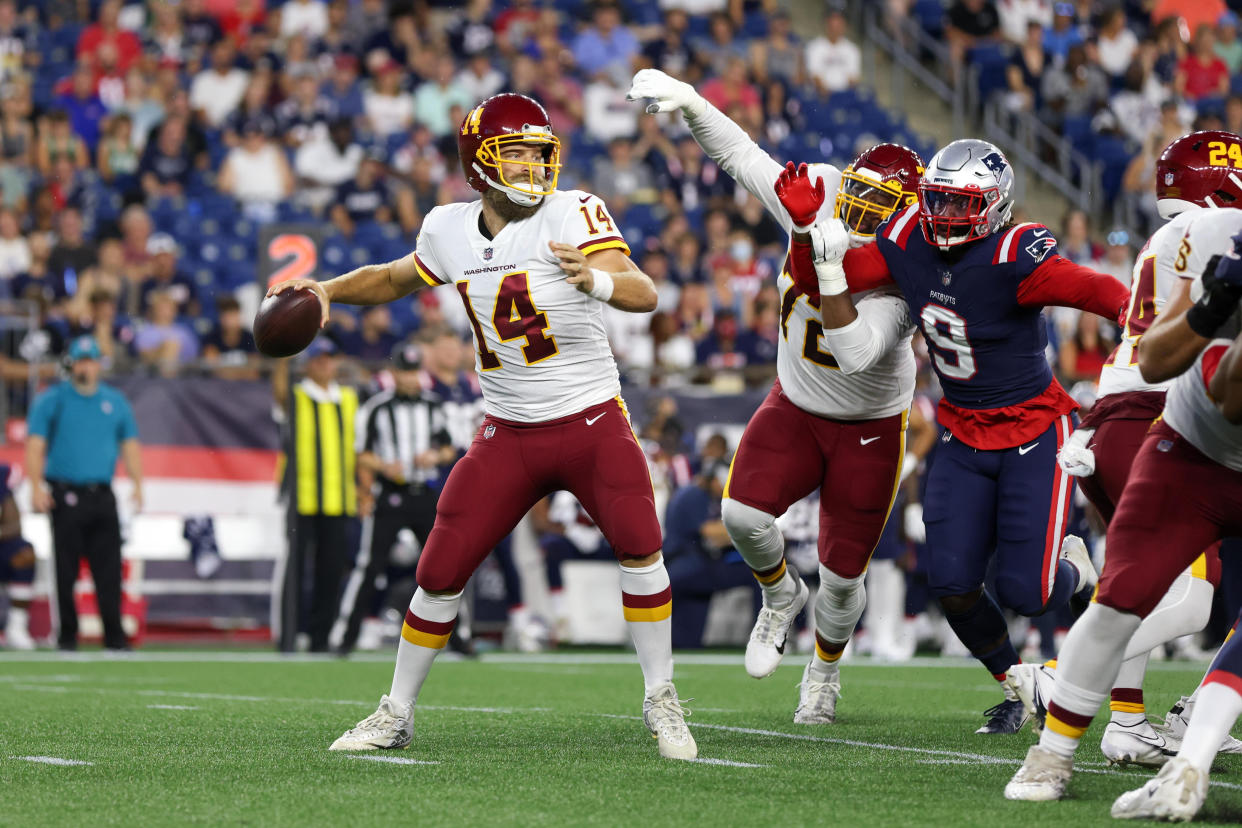 Ryan Fitzpatrick is playing for his ninth NFL team. (Paul Rutherford/USA TODAY Sports)