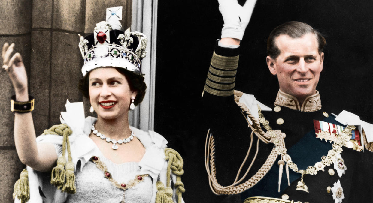 The Queen's coronation outfit and dress was created especially for her 1953 Coronation. (Getty Images)