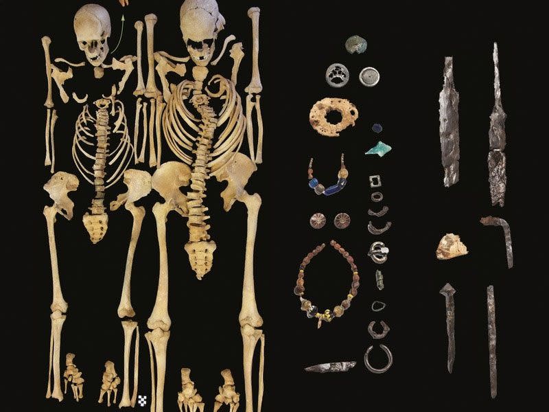 The two plague victims, one male and one female, were excavated at Altenerding-Klettham and found positive for presence of Y.pestis. Photo:  Max Planck Institute