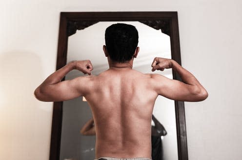 <span class="caption">Many men wish they were more muscular or lean.</span> <span class="attribution"><a class="link " href="https://www.shutterstock.com/image-photo/muscular-entry-level-asean-young-man-2122695977" rel="nofollow noopener" target="_blank" data-ylk="slk:chaiyawat chaidet/ Shutterstock;elm:context_link;itc:0;sec:content-canvas">chaiyawat chaidet/ Shutterstock</a></span>