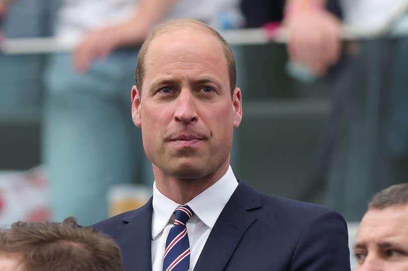 William's big day comes after he arrived in Germany to watch England take on Denmark in the Euros