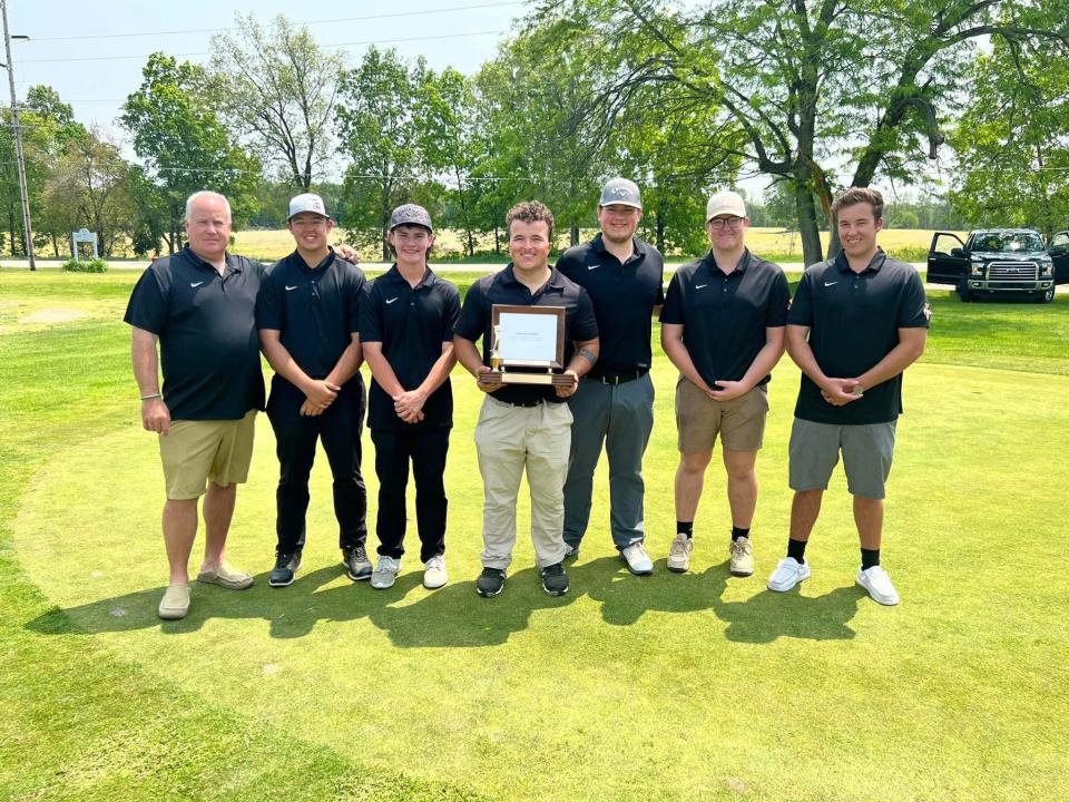 The Jonesville boys golf team won the Big 8 conference championship.