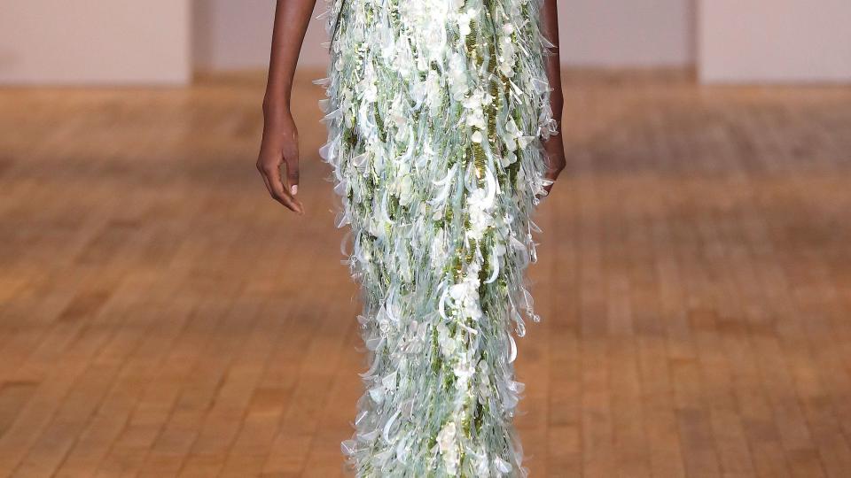 new york, new york september 10 a model walks the runway for colin locascio during nyfwthe shows at the west edge on september 10, 2023 in new york city photo by al zetawireimage