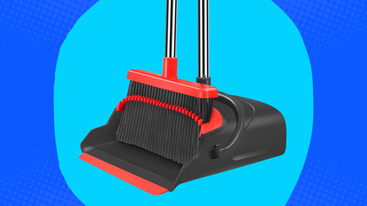 This self-cleaning broom and dustpan duo costs only  (40% off)